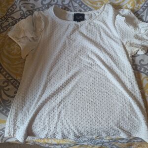 W5 Women's White Textured Top